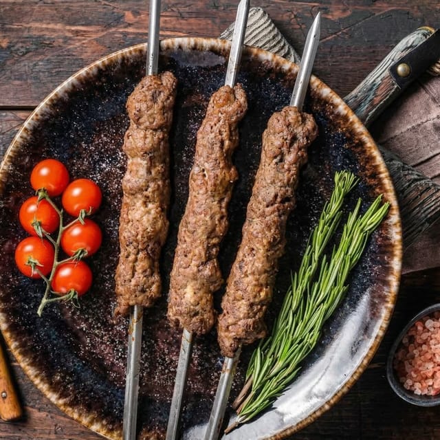 Lamb Seekh Kebab.