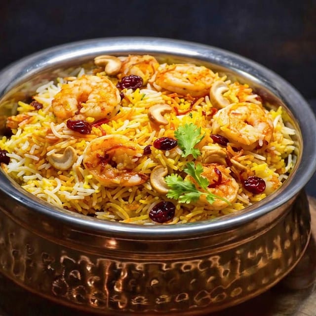 Shrimp Biryani.